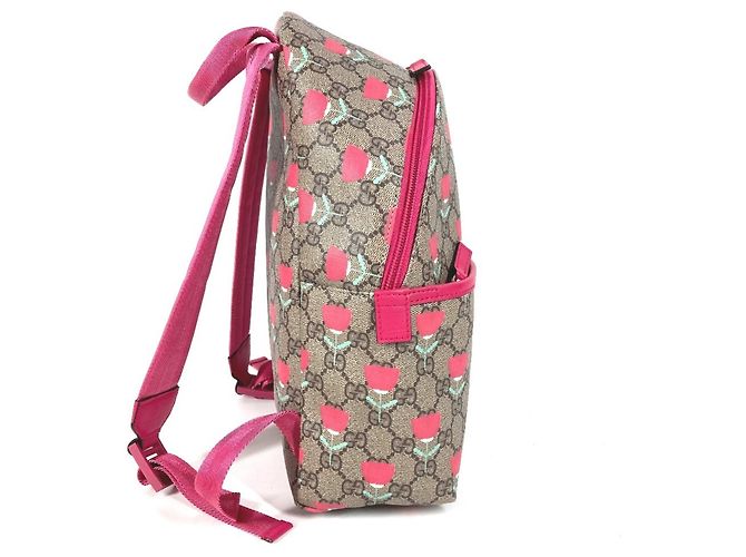 Zaino Gucci GG Supreme Logo Flower Tulip - vista 4
