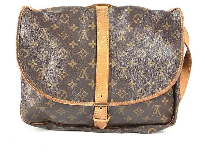 Borsa Louis Vuitton Monogram Saumur 35 Marrone - vista 2