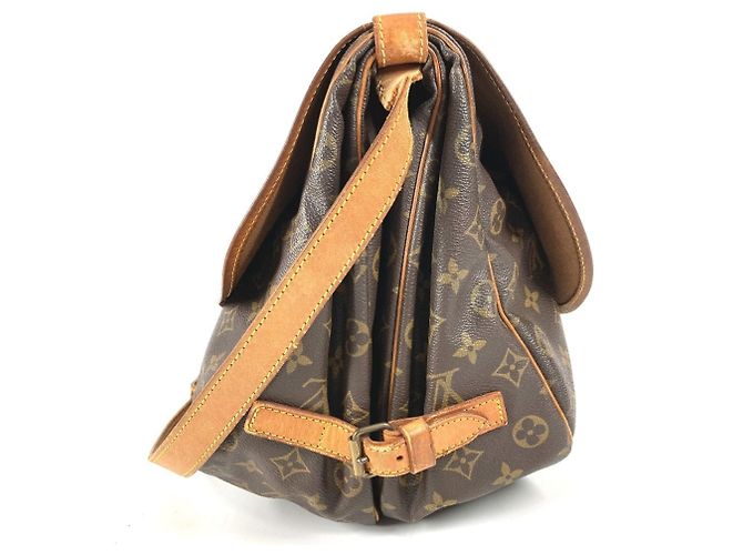 Borsa Louis Vuitton Monogram Saumur 35 Marrone - vista 3