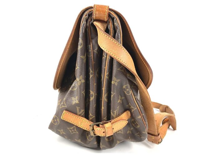 Borsa Louis Vuitton Monogram Saumur 35 Marrone - vista 4