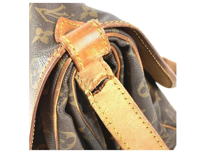 Borsa Louis Vuitton Monogram Saumur 35 Marrone - vista 8
