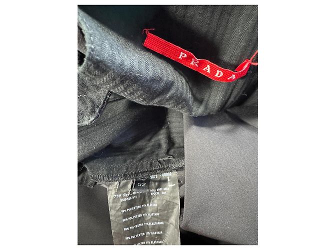 Prada Men's Black Wool Blend Trousers - view 10