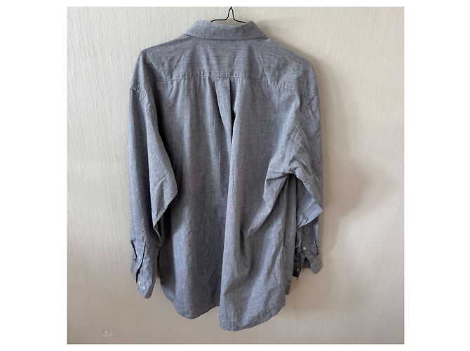 Yves Saint Laurent Pour Homme Camicia in cotone grigia Grigio - vista 2