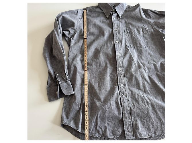 Yves Saint Laurent Pour Homme Camicia in cotone grigia Grigio - vista 6
