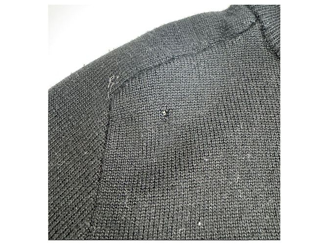 Suéter de lã Moncler com zíper Preto Branco - vista 10