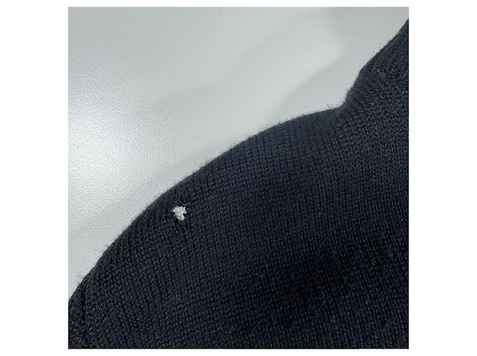 Suéter de lã Moncler com zíper Preto Branco - vista 11
