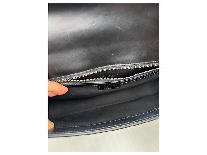 Borsa a tracolla Gucci Senna in pelle nera Nero - vista 11