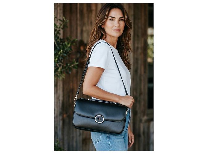 Borsa a tracolla Gucci Senna in pelle nera Nero - vista 13