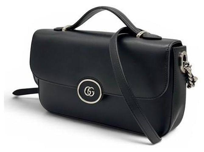 Borsa a tracolla Gucci Senna in pelle nera Nero - vista 4