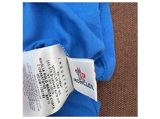 Polo Moncler azul de algodón piqué - vista 4