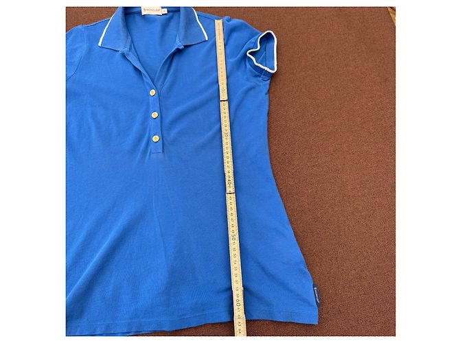Polo Moncler azul de algodón piqué - vista 7