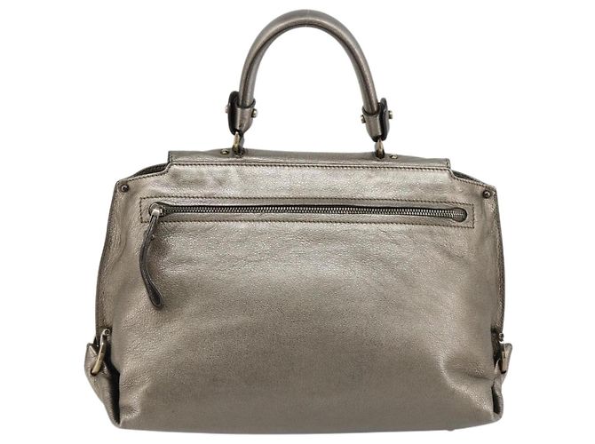 Salvatore Ferragamo Sofia Satchel Leder Medium Silber - Ansicht 2