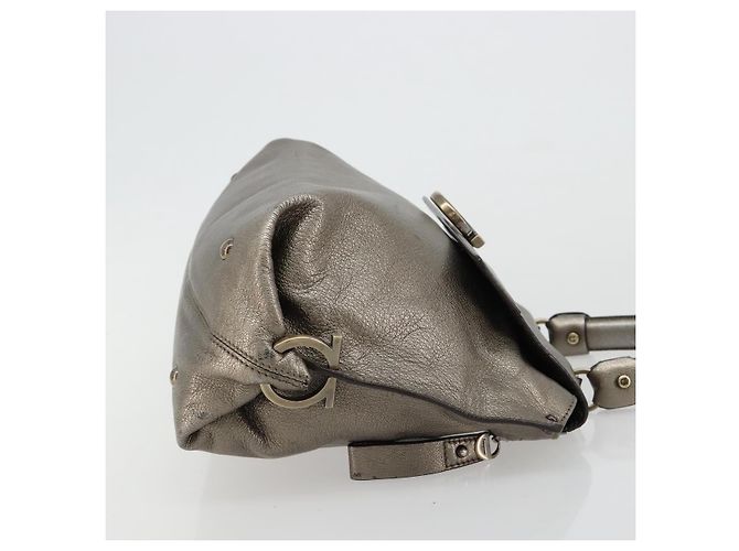 Salvatore Ferragamo Sofia Satchel Leder Medium Silber - Ansicht 3