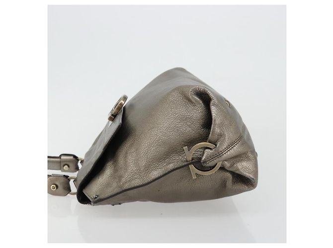 Salvatore Ferragamo Sofia Satchel Leder Medium Silber - Ansicht 4