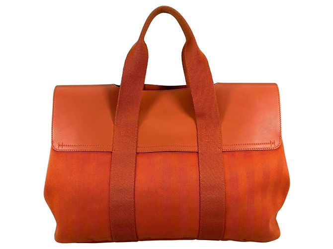 Hermès Borsa Tote Hermes Valparaiso MM Arancione - vista 2