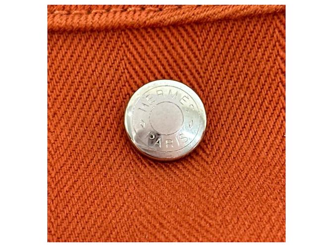 Hermès Borsa Tote Hermes Valparaiso MM Arancione - vista 7