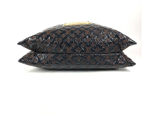 Borsa Louis Vuitton Monogram Elvinyl Squeeze Marrone Nero - vista 5