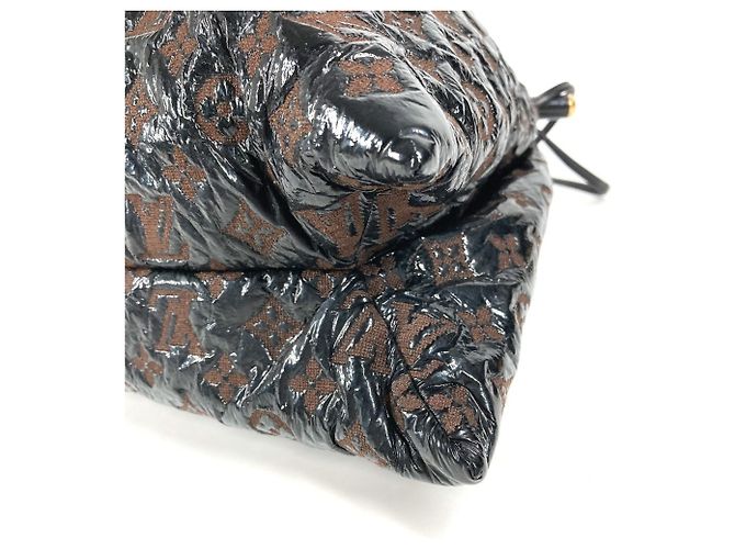 Borsa Louis Vuitton Monogram Elvinyl Squeeze Marrone Nero - vista 6