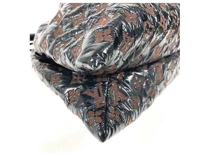 Borsa Louis Vuitton Monogram Elvinyl Squeeze Marrone Nero - vista 7