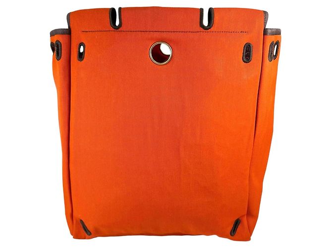 Hermès HERMES Herbag Ad PM Rucksack Braun Rot - Ansicht 5
