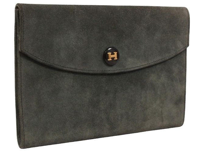 Hermès Pochette Rio Hermes Pochette Clutch Bag Marrone - vista 2