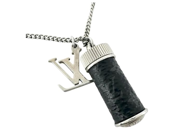 Collana Louis Vuitton Charms Monogram Eclipse Argento - vista 2