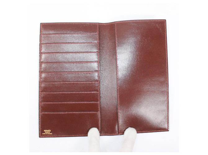 Hermès Hermes Brown Billfold Long Wallet - view 7