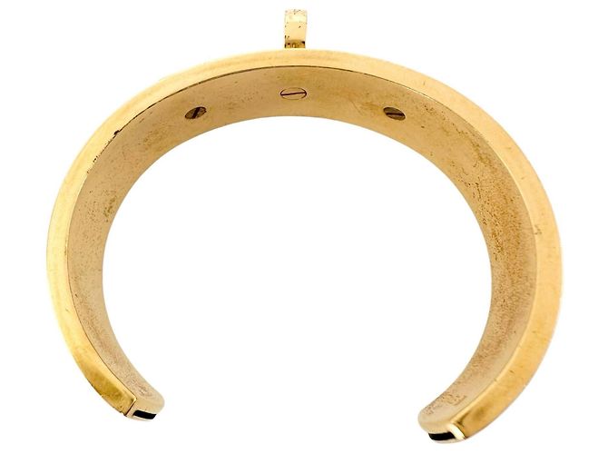Hermès Bracciale Kelly Hermes in Oro e Pelle Verde D'oro - vista 2
