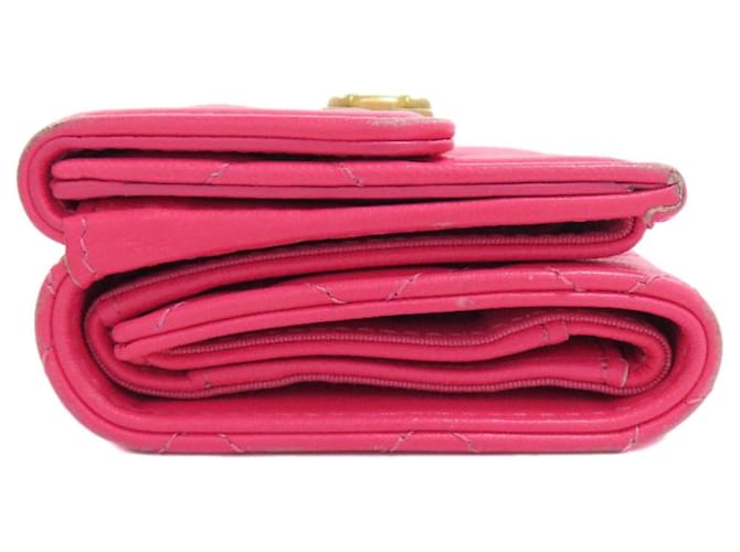 Cartera tríptico Chanel Boy Rosa - vista 2