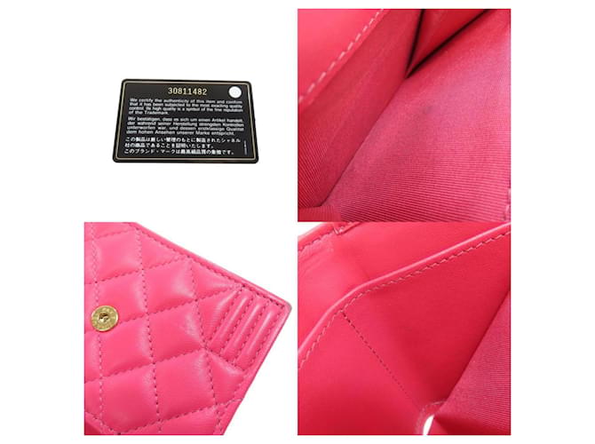 Cartera tríptico Chanel Boy Rosa - vista 6