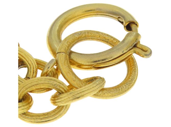 Collana pendente reversibile Chanel Relief Matelasse Frame Round D'oro - vista 8