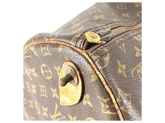 Borsa Louis Vuitton Monogram Keepall 55 Marrone - vista 10