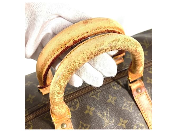 Borsa Louis Vuitton Monogram Keepall 55 Marrone - vista 12