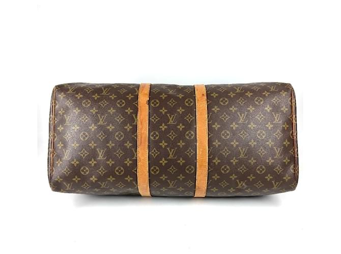 Borsa Louis Vuitton Monogram Keepall 55 Marrone - vista 5