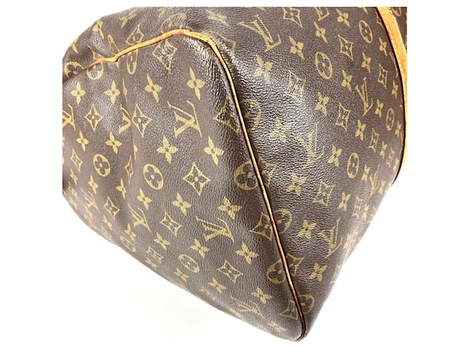 Borsa Louis Vuitton Monogram Keepall 55 Marrone - vista 7