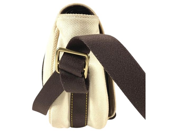 Louis Vuitton M40042 Antigua Buzas PM Borsa Messenger Marrone Bianco Crudo - vista 4