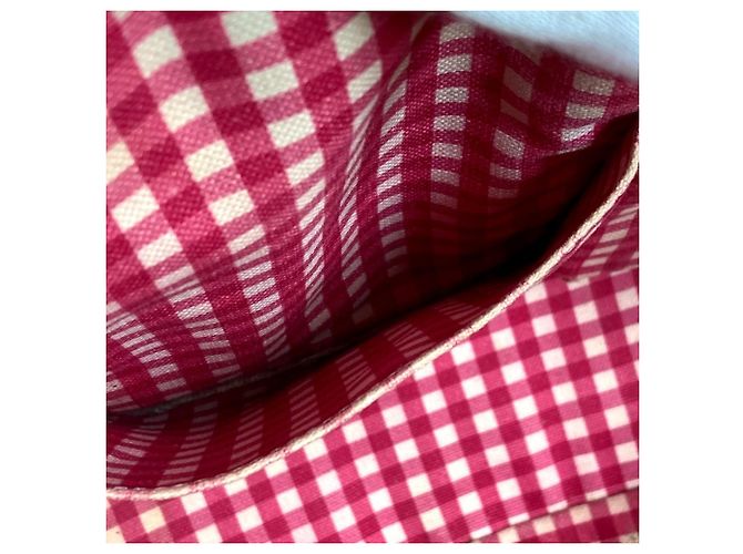 Borsa Tote Chanel Pink Gingham Check Rosa - vista 17
