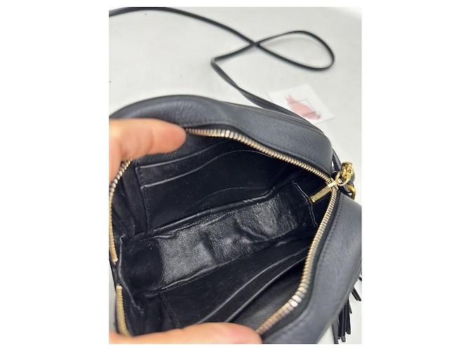 Borsa a tracolla Saint Laurent in pelle nera Nero - vista 11