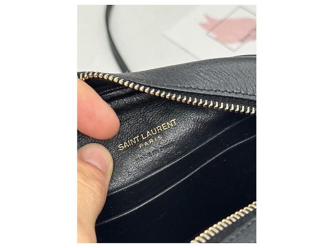 Borsa a tracolla Saint Laurent in pelle nera Nero - vista 14