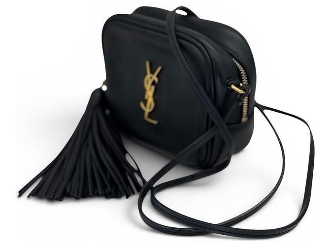 Borsa a tracolla Saint Laurent in pelle nera Nero - vista 5