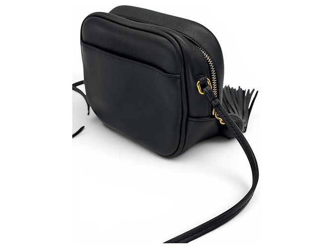 Borsa a tracolla Saint Laurent in pelle nera Nero - vista 8