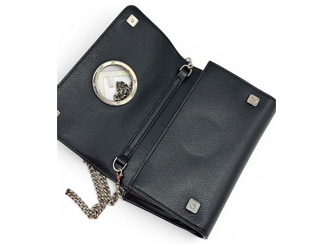 Borsa Fendi in pelle nera Nero - vista 10
