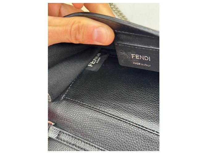 Borsa Fendi in pelle nera Nero - vista 15