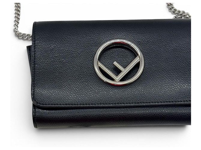 Borsa Fendi in pelle nera Nero - vista 16