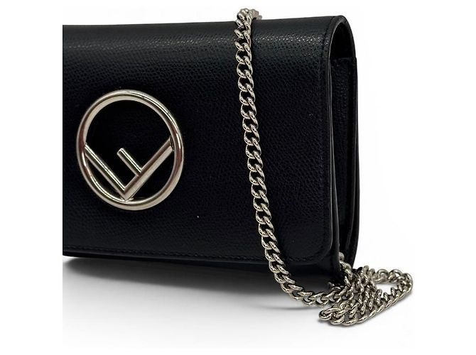 Borsa Fendi in pelle nera Nero - vista 2