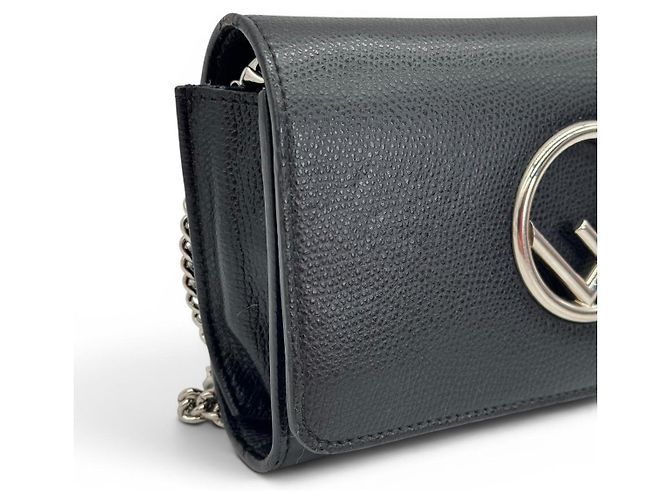 Borsa Fendi in pelle nera Nero - vista 3
