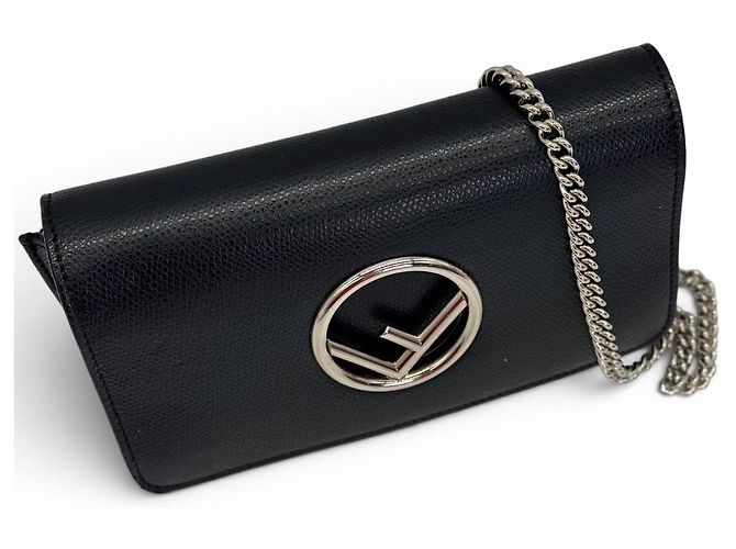 Borsa Fendi in pelle nera Nero - vista 4
