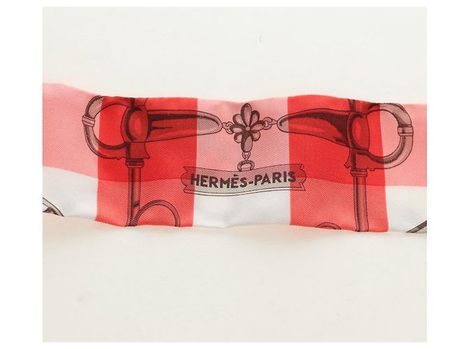 Hermès HERMES Twilly Seidentuch Rot Authentisch 185842M - Ansicht 12