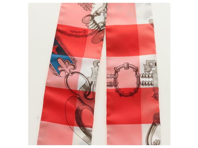 Hermès HERMES Twilly Seidentuch Rot Authentisch 185842M - Ansicht 3