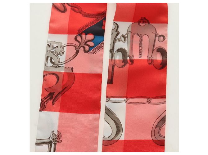 Hermès HERMES Twilly Seidentuch Rot Authentisch 185842M - Ansicht 8